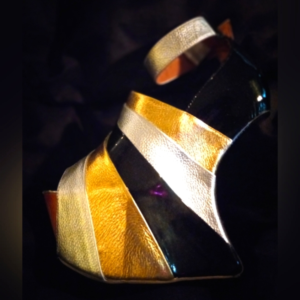 Jeffrey Campbell Rockstar Backless Heels (6.5)